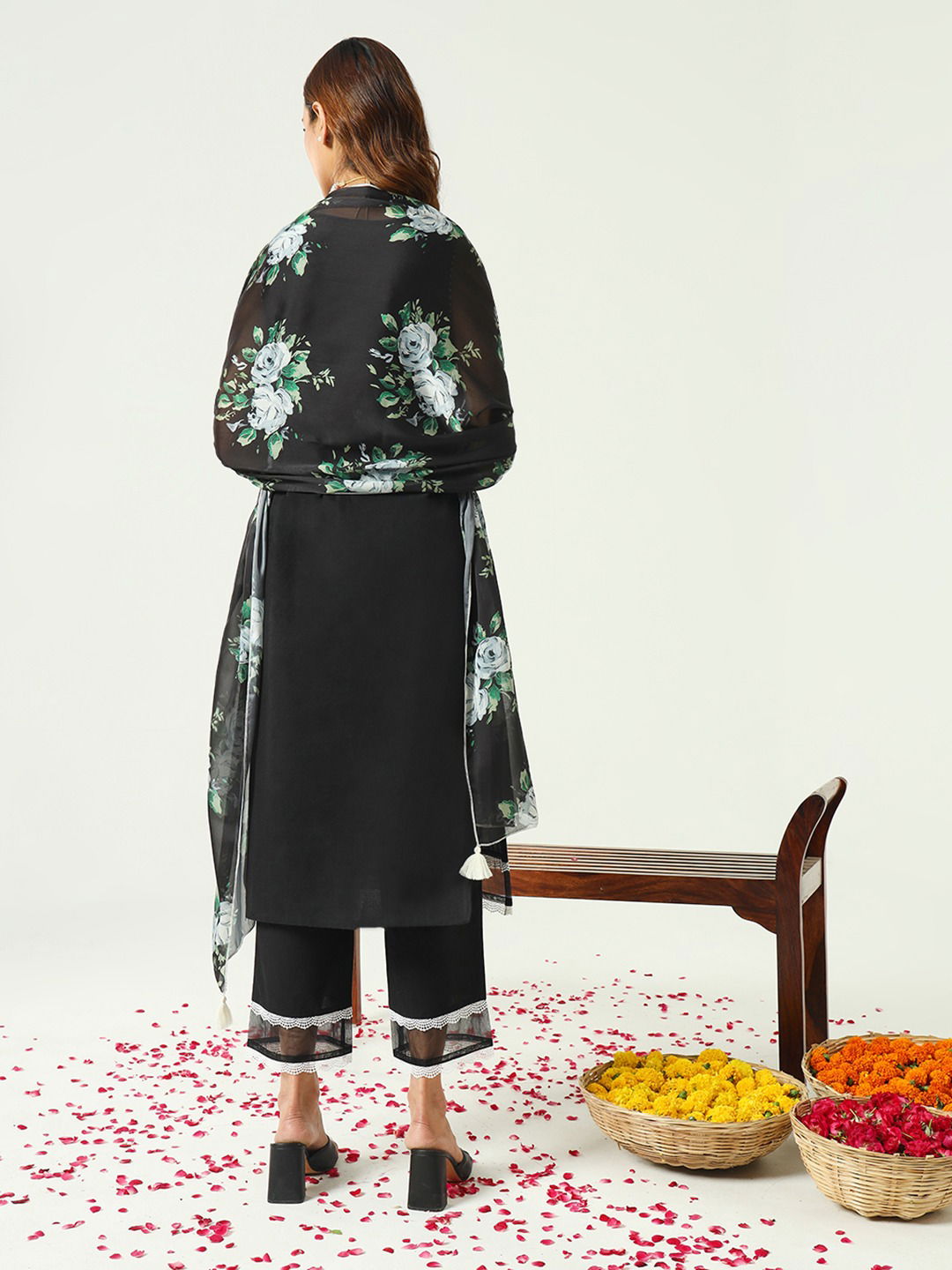 Black SET0153 Fiorra Raksha Bandhan Special Kurti With Bottom Dupatta Wholesale Price In Surat